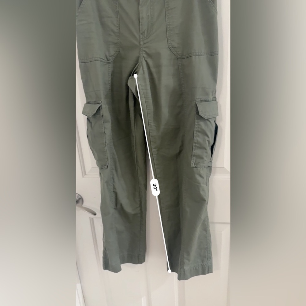 Y2K Abercrombie Fitch Military Utility Cargo Women 8 Pants Straight Leg Outdoor - Picture 11 of 13